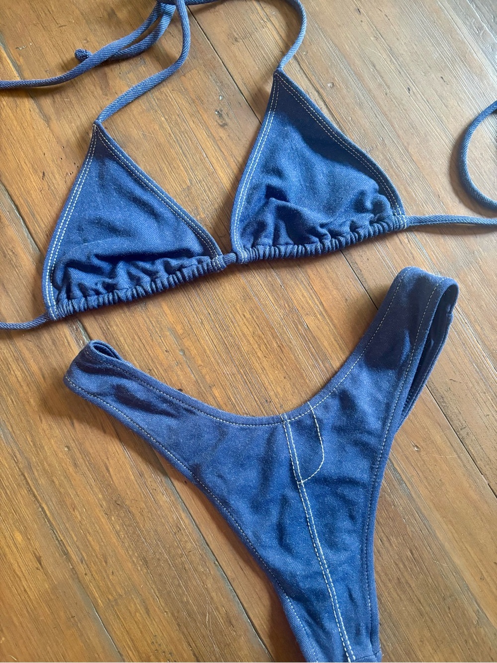 Frankie’s bikinis x Bella HADID denim bikini set